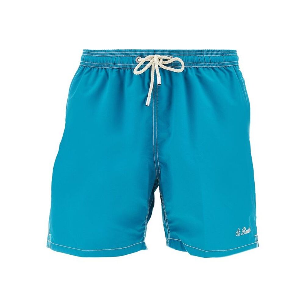 Saint Barth Men Swim Shorts With Logo Embroidery